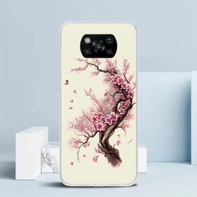 Чехол для телефона 'Цветущая вишня' для Xiaomi Poco F7 Ultra X5 X6 X7 Pro M7 Redmi 15C 15 13C 13 12C 12 10C 10 10A 9 9C 9A 9T Чехол P