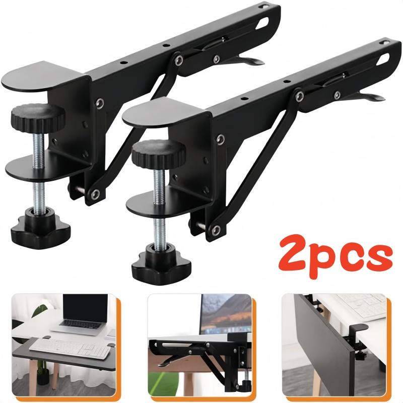 1Pcs/Set L-shaped Foldable Desktop Bracket Heavy-duty Punch-free Space-saving Desktop Extension Plate Rack Hardware Accessories