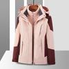 Men Women 3-in-1 Removable Waterproof Windproof Hiking Jacket With Fleece Liner Winter Outdoor Trekking Camping