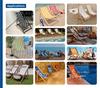 Pink Wooden Outdoor Lounge Chair for Beach, Balcony, Camping, and Garden