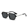 New Vintage Metal Square Sunglasses For Women Men Brand Black Rectangle Cool Sunglasses Polygon Sun Glasses For Male Female