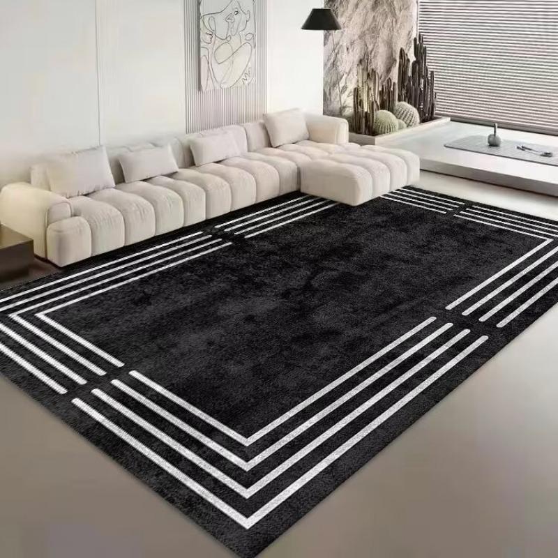 Скандинавские роскошные фланелевые ковры для гостиной, мягкие коврики для спальни, прикроватный коврик, большой ковер с геометрическим рисунком для гардеробной, нескользящий коврик для пола