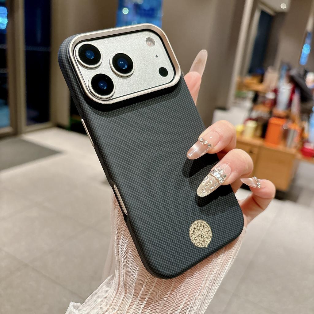 Magnetic Kevlar Texture Phone Case for iPhone 18 Pro Max, Matte Hard Protective Cover