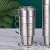 Кофейная кружка Camping Cup объемом 300 мл с ручкой, двухстенные чашки, изолированные для чая на кухне