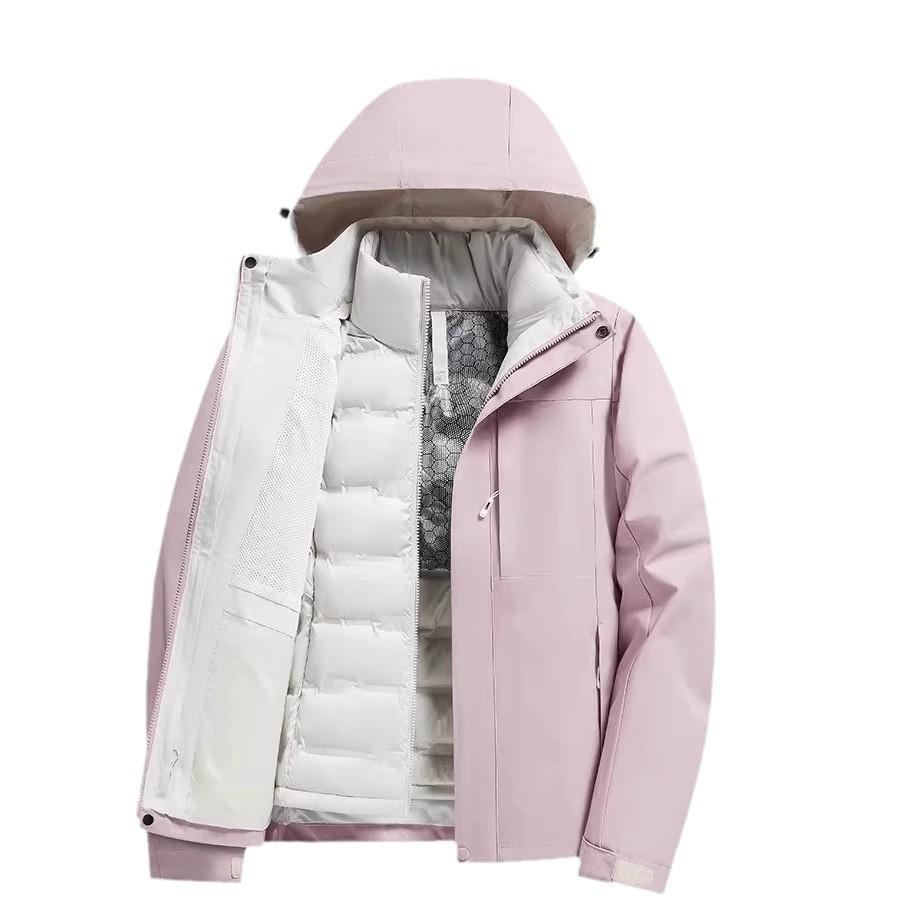 Camel Outdoor Женская водонепроницаемая пуховая парка 3-в-1 для зимнего туризма и альпинизма