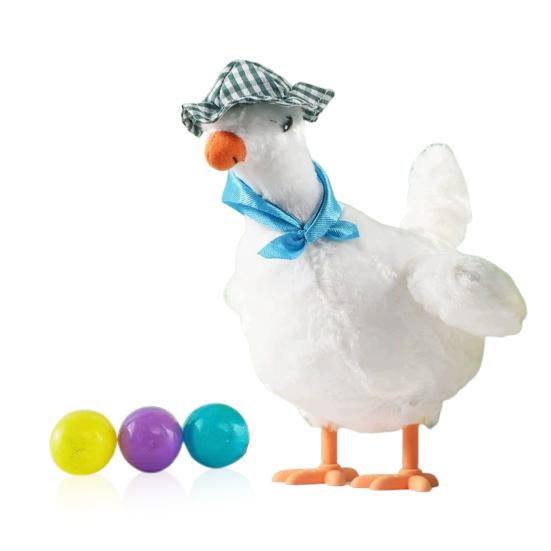 Игрушки для кур, несущих яйца, со звуковой музыкой, электрическая сумасшедшая плюшевая кукла-курица, милая игрушка-курица, несущая яйца, мягкая игрушка для детей