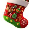 Christmas Socks Santa Claus Red Hanging Ornament Acrylic Decorative Keychain Pendant Xmas Stockings Wall Decoration