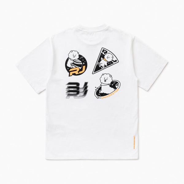 LINE FRIENDS BT21 RJ Space Wapen White Short Sleeve T -shirt