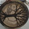 Handcrafted Shaman Drum with Tree-Shaped Wooden Frame and Polyester Sheepskin Face for Cultural and Music Enthusiasts