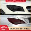 Для Mercedes Benz CLA Class 2013-2023 автомобильные фары, черная защитная пленка из ТПУ, передний светильник, оттенок, изменение цвета, наклейки, аксессуары