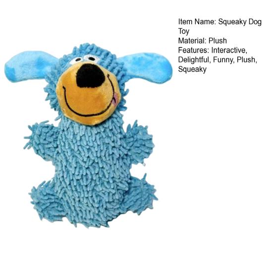 Пищащая игрушка для собаки, плюшевая набивная швабра, жевательная игрушка для собаки, интерактивная игрушка для прорезывания зубов щенка для маленьких, средних и крупных собак