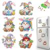 6Pcs Easter Gnome Diamond Painting Refrigerator Magnet Diamond Painting Fridge Magnet DIY Fridge Stickers for Adults Beginners