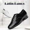 Men's Boys Breathable Ballroom Dance Shoes Latin Jazz Tango Waltz Black Leather Shoes