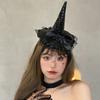 Lace Halloween Party Hair Band Headband Halloween Witch Hat Hair Hoop Cute   Lady