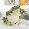 Садовая зеленая лягушка, фигурка, не говорящая, не слышащая, не видящая, лягушка, скульптура из смолы