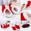 1 пара рождественских тапочек Санты, праздничная красная обувь с героями мультфильмов, милые очаровательные тапочки Санты для украшения и комфорта