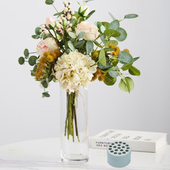 2Pcs Spiral Ikebana Stem Holder DIY Bouquet Twister Vase Flower Arranger Grid Multi-holes Plant