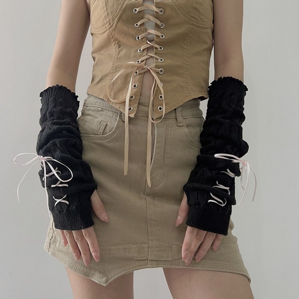 Перчатки с длинными запястьями и накладными рукавами, варежки без пальцев, перчатки до локтя, перчатки с половиной пальцев для Spice Girls 2000 года