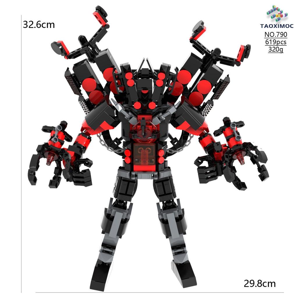 Трансграничный Титан Клокмен против. Туалетмен Телевизор Динамик Конструктор Минифигурки