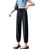 Loose Fit Ice Silk Foot Lantern Sweatpants with Drawstring for Spring and Summer