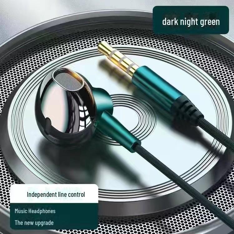 Type-C Wired In-Ear Metal Earphones with Built-In Microphone and Heavy Bass