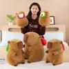 Adorable Capybara Plush Backpack Toy Featuring Colorful Avocado Dragon Fruit And Apple Designs