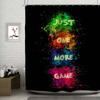 Gaming Poster Just One More Game Retro Shower Curtains 180cm Polyester Modern Style Bathroom Curtain With Hooks Shower Curtain