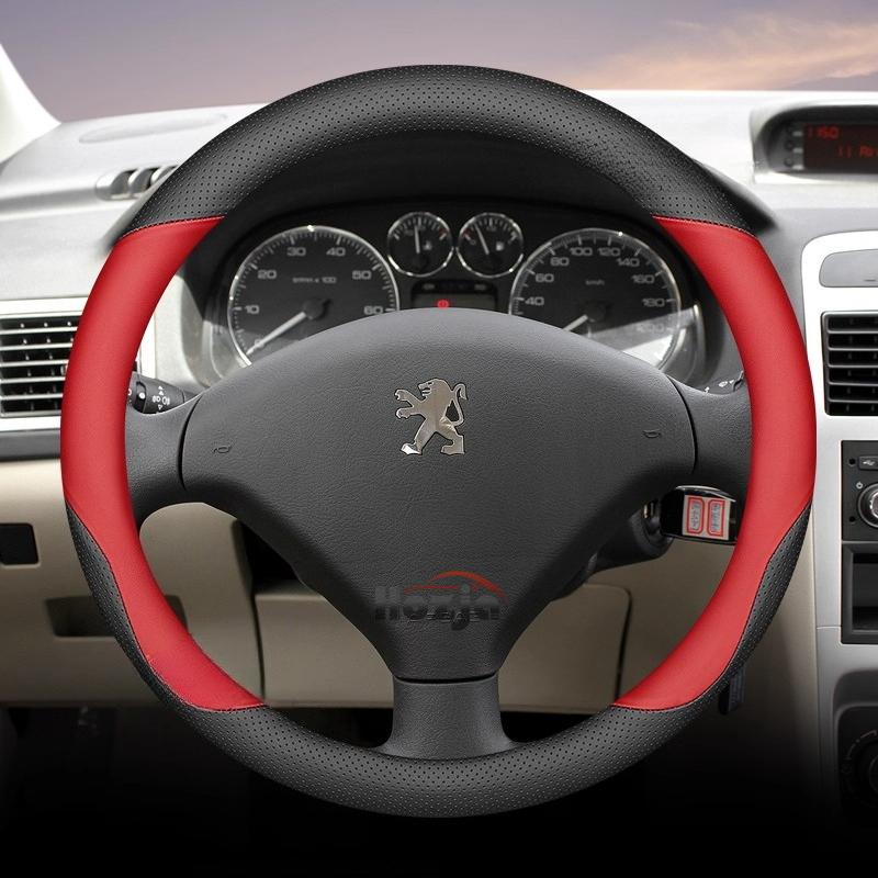 35 см 38 см Кожаная оплетка на руль автомобиля для Peugeot 5008 408 308 Rifter e-Expert Expert e-Traveller Landtrek Аксессуары