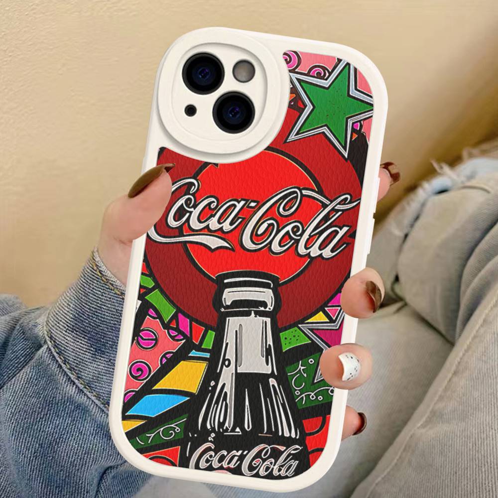 Горячий C-Coca Напитки C-Cola Кожаный Чехол Для Телефона Для IPhone 15 14 13 Pro Max 12 11 16 Plus Чехол Для Телефона
