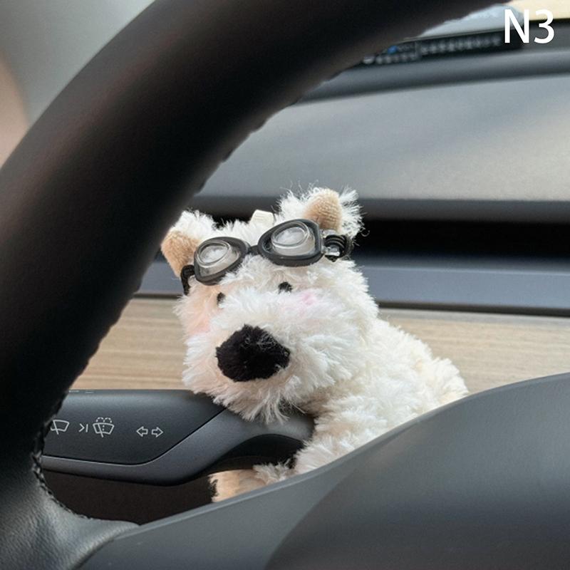Милый щенок, украшение для лобового стекла автомобиля, плюшевая кукла, креативный подарок, наплечники, аксессуары для украшения интерьера автомобиля