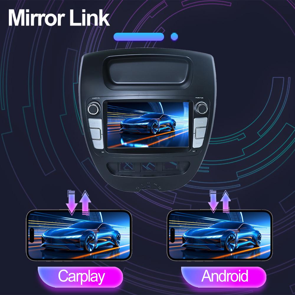 Peugeot 107 Citroen C1 Android HD Навигация и CarPlay Камера заднего вида