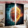 2D плотный фотофон Ткань для фона Огненный и Ледяной Баскетбол 100% Полиэстер Украшения для вечеринки для спальни
