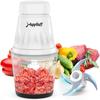 Food Processor Glass Chopper Mixer 350W High Power Chopping Machine 4 Stainless Blades Chopping Mixing Crushing Crushing Food Chopper Washable