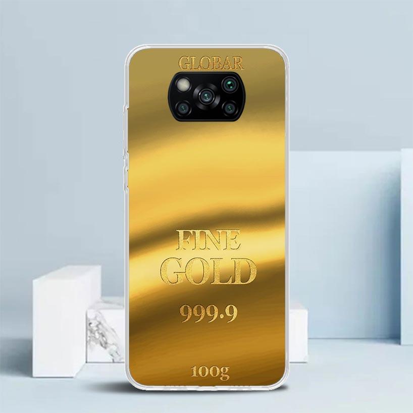 Мягкий чехол с принтом золотого узора для Xiaomi Poco F7 Ultra X7 X6 X5 Pro M7 Чехол для телефона Redmi 15 15C 13 13C 12 12C 10 10C Prin