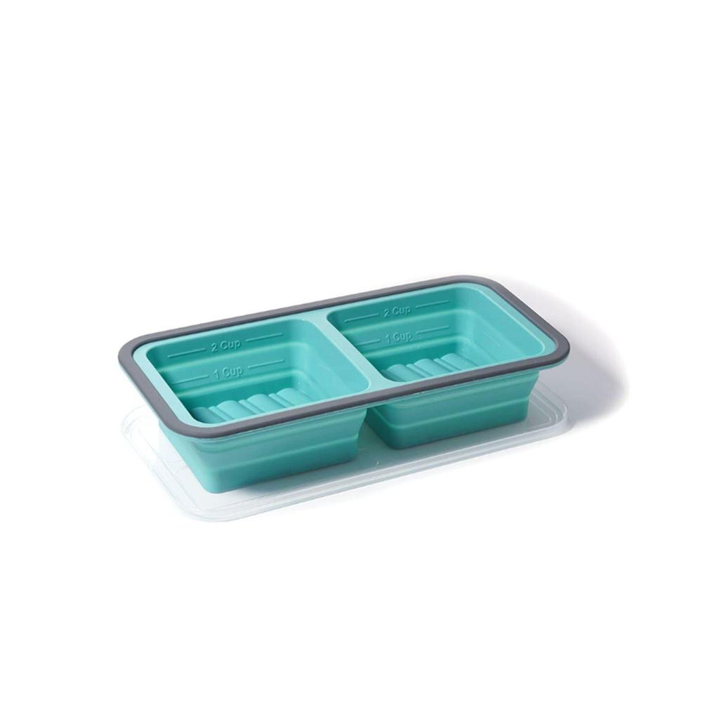 Portable Silicone Foldable Lunch Box - Fresh-Keeping, Classified Storage for Outdoor Picnics