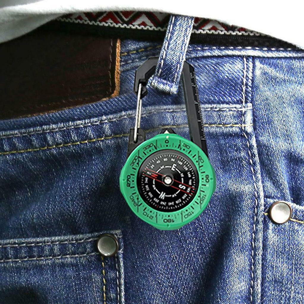 Водонепроницаемый карабин-компас, портативный, для активного отдыха, направляющий, маленький карманный компас, аксессуар для пешего туризма