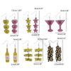 Stylish Holiday Theme Ear Pendants Happy New Year Drop Dangle Shimmering Earrings Jewelry Colorful Ear Adorments AXYD