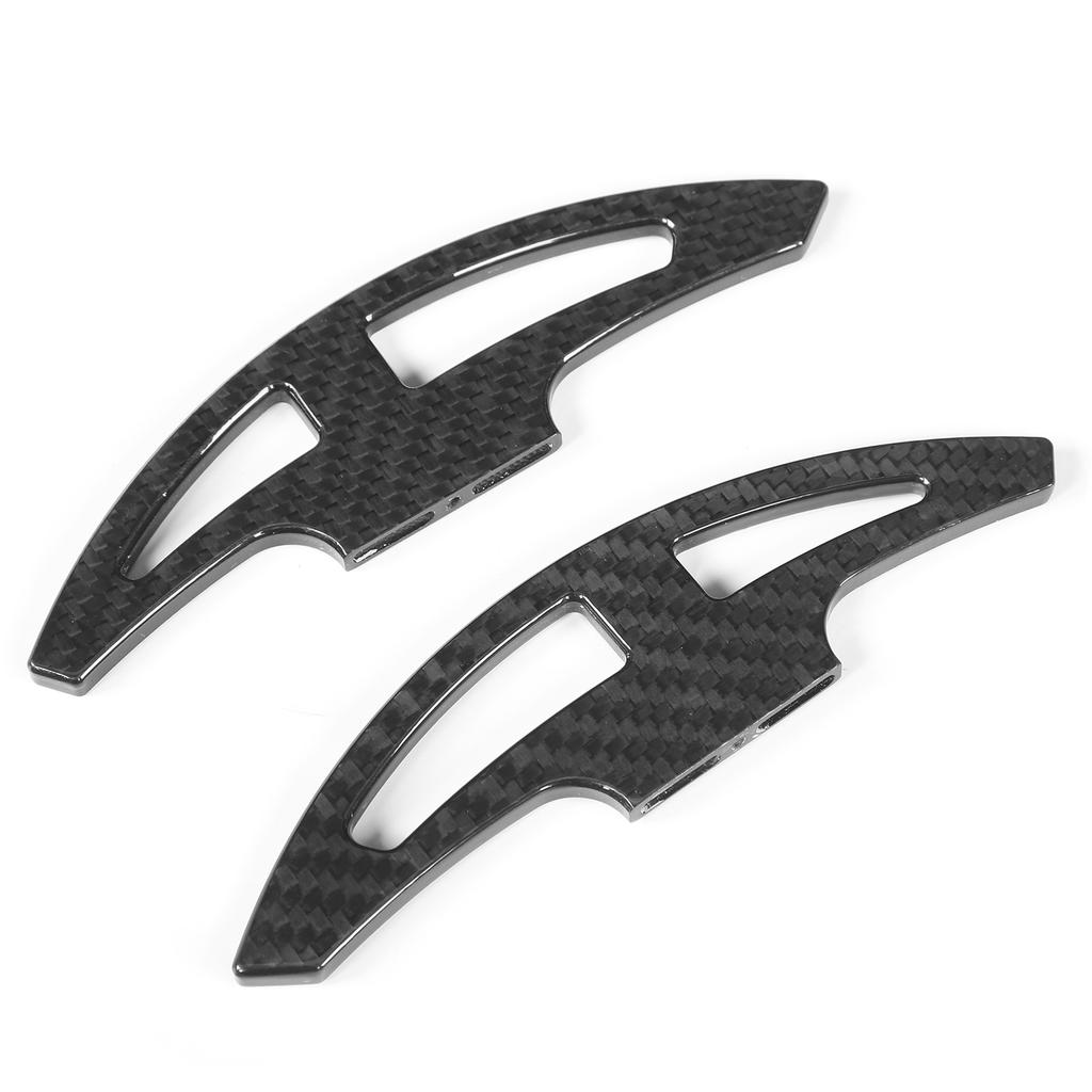 Extend Length Upgrade Carbon Fiber Paddle Shifters Gloss Black Replacement for E46 E90 E92 E93 M3 08‑13Cross Grain