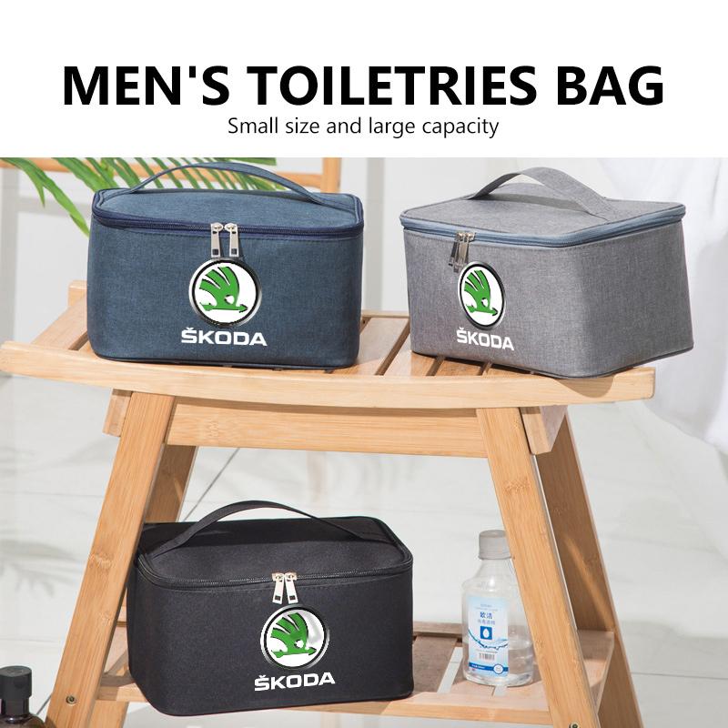 AAFO1 Travel Cosmetic Organizer Toiletry Case Wash Pouch Zipper Storage Bag For Skoda octavia a5 a4 mk1 2 fabia superb rapid mk3 yeti