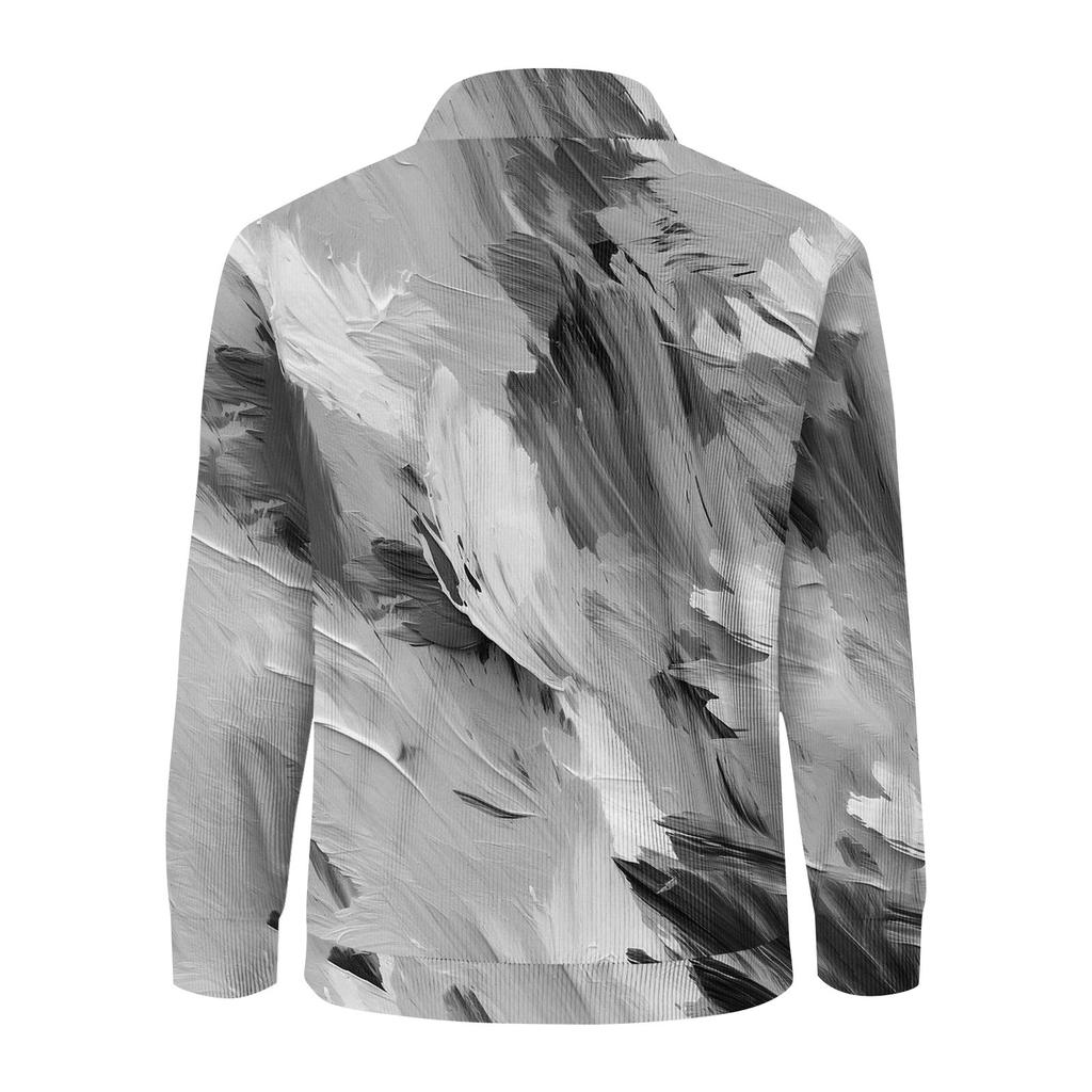 Мужская повседневная толстовка в стиле ретро с градиентным принтом