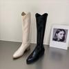 Модные сапоги, женские новые осенне-зимние сапоги выше колена, женские ботинки Martin, высокие сапоги для мотоциклистов на платформе