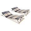 vidaXL Lattenroste 2 Stk. Mit 42 Latten 7 Zonen 70x200 Cm