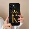 Для Oppo Realme 14 15 16 13 Pro 14T 14X 15T 15X 14ProLite Чехол для телефона Роскошный Золотая Корона Буквы Ракушка Легкий Матовый Силикон Защитная Крышка для Камеры
