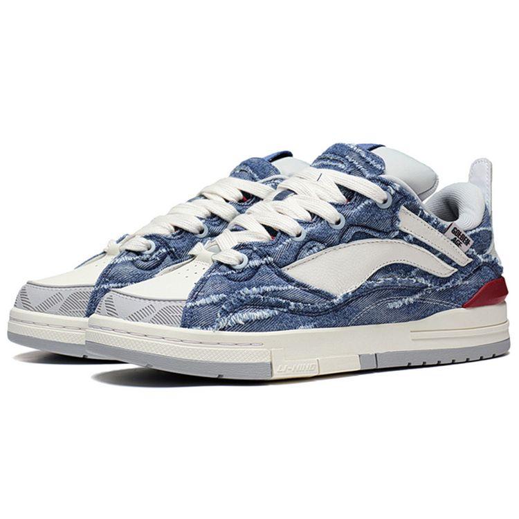 Li Ning Weiw Pro Golden Lightweight Non-Slip Low-Top Skate Shoes Men Skate Shoes Blue White AECS073-10
