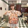 Cute Printed Backpack Women's 2025 Summer New Large-capacity Girl Travel Bag Junior High School Student Backpack
