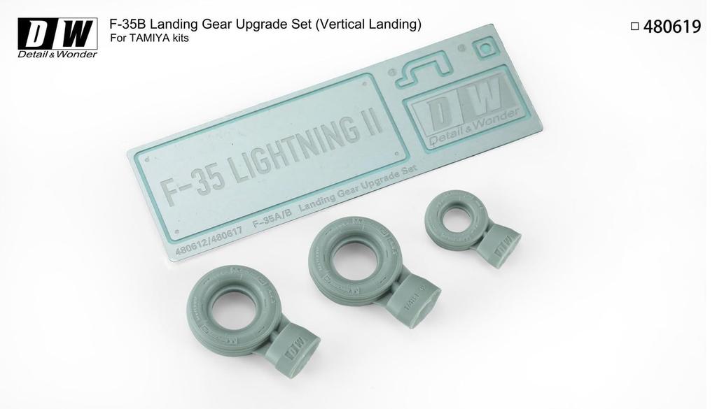 Детали шасси Wonder Studio с вертикальной посадкой из пластика DWO480619 и 1/48 F-35B (для Тамии)