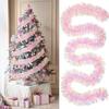 1/2/3/4/5Pcs Christmas Wire Garland Strip Ribbon Pink Theme Shiny Wire Garland Decorative