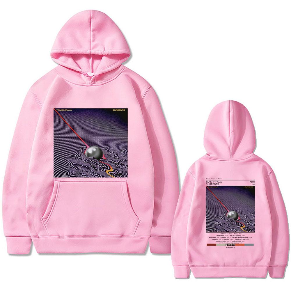 Худи с принтом Tame Impala Currents для мужчин, двустороннее, Lndie Pop, худи рок-группы, ретро-мода, свитшот