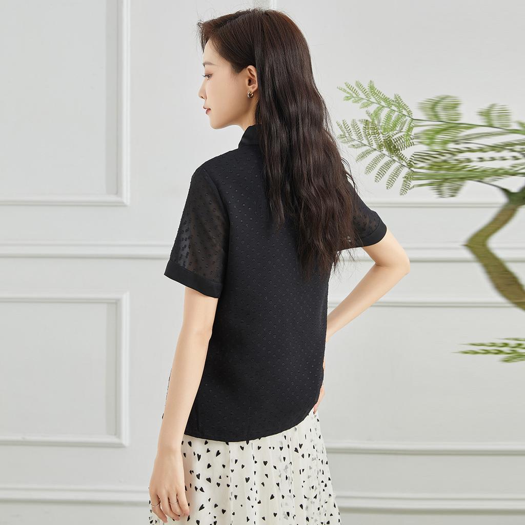 Summer Collar Solid Color Versatile Shirt