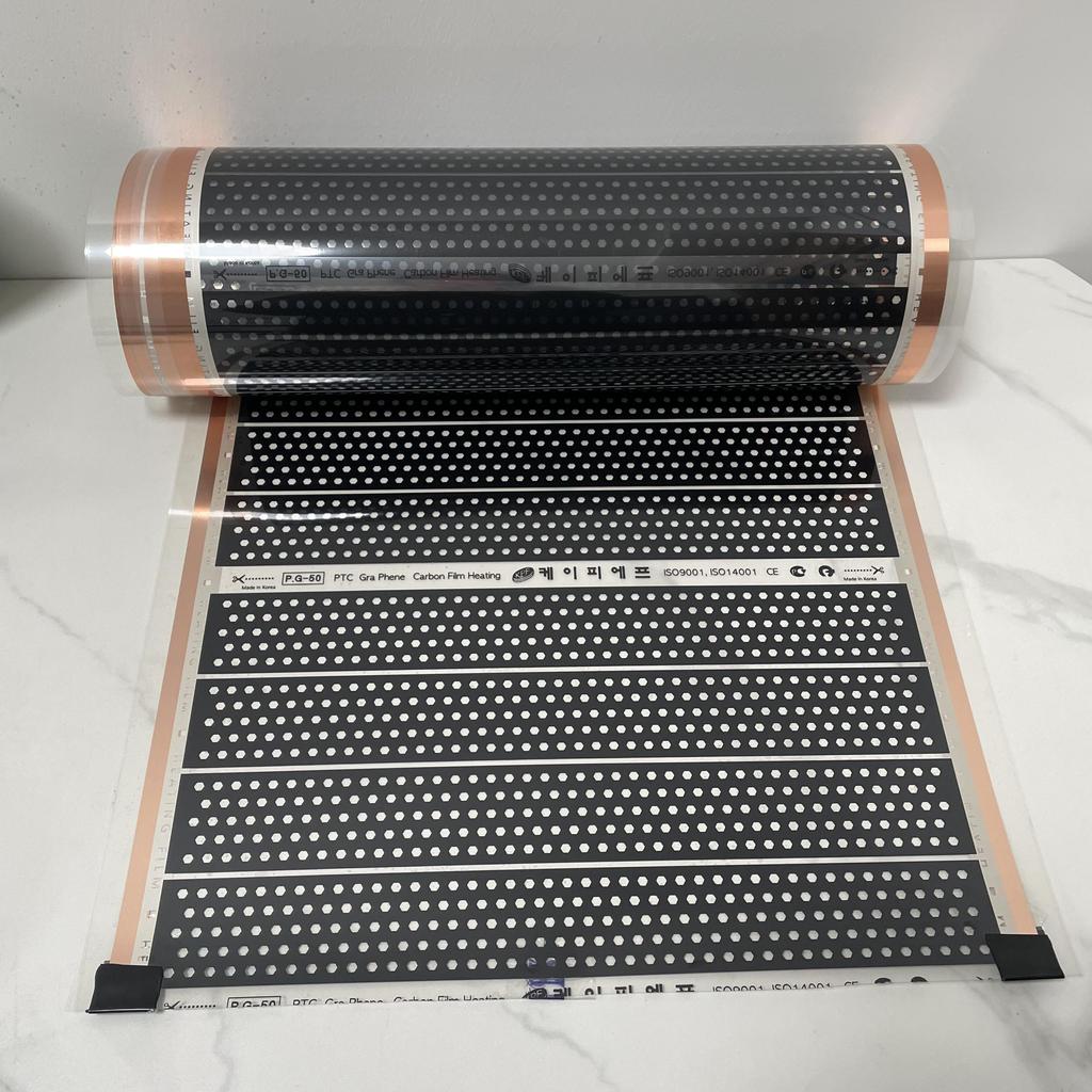 110V Infrared Heating Film 50cm Wide 220w/m2 Warm Mat Electric Warm Floor System Made In Korea